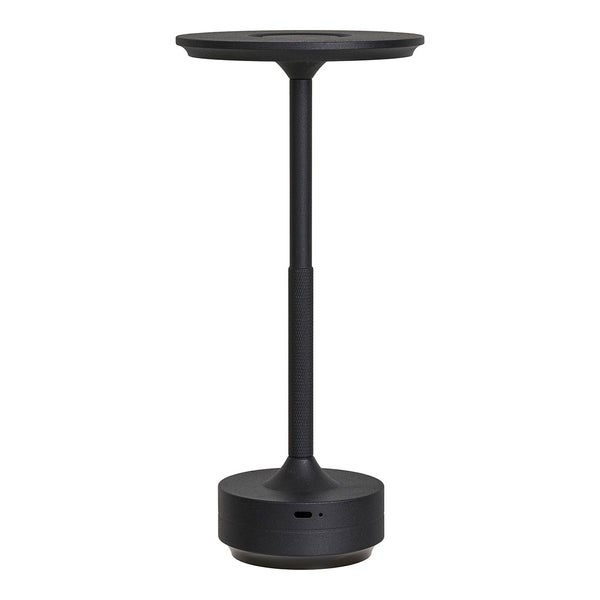 Lyneham Tischlampe LED wiederaufladbar schwarz. 13 X 13 X 29 cm