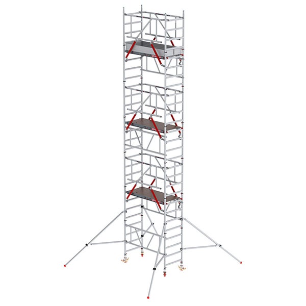 Altrex MiTower PLUS Fahrgerüst Safe-Quick®2 Geländer 1-Person-Aufbau Aluminium mit breiter mit Fiber-Deck Plattform 0,75x1,72m 8,20m AH