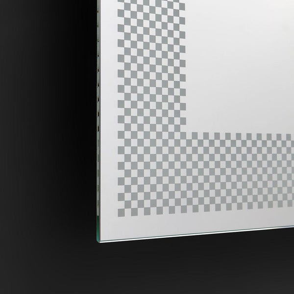 Rechteckiger Designspiegel 50x70 mit LED Hintergrundbeleuchtung