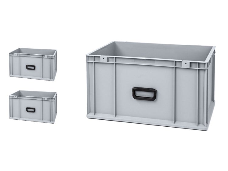 PROREGAL Spar Set 3x Eurobox Nextgen Portable Uno HxBxT 32 x 40 x 60 cm 65 Liter Eurobehälter Transportbox Transportbehälter Stapelbehälter
