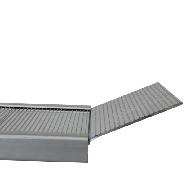 TRUTZHOLM Alu Auffahrrampe klappbar 307 cm extra lang 450 kg Alu grau geriffelt Motorradrampe