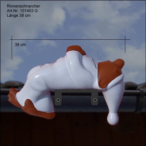 Dachrinnenschmuck Figur schlafend, Länge 38 Zentimeter