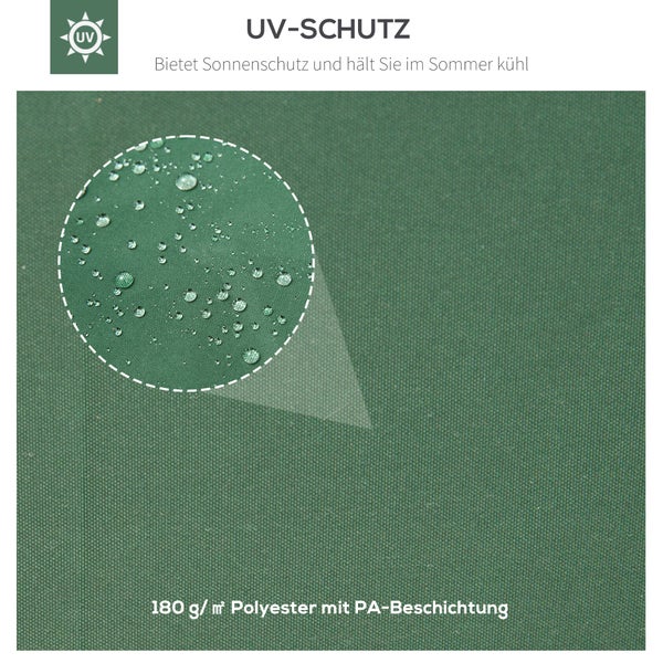 Outsunny Ersatzdach, Pavillondach für Metallpavillon, 3x4m, Polyester, Grün