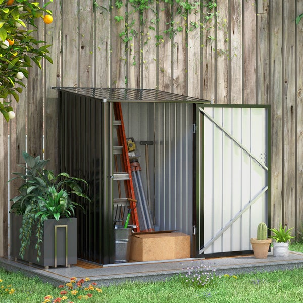 Outsunny Gerätehaus, 100B x 103T x 160H cm, Stahl, grau