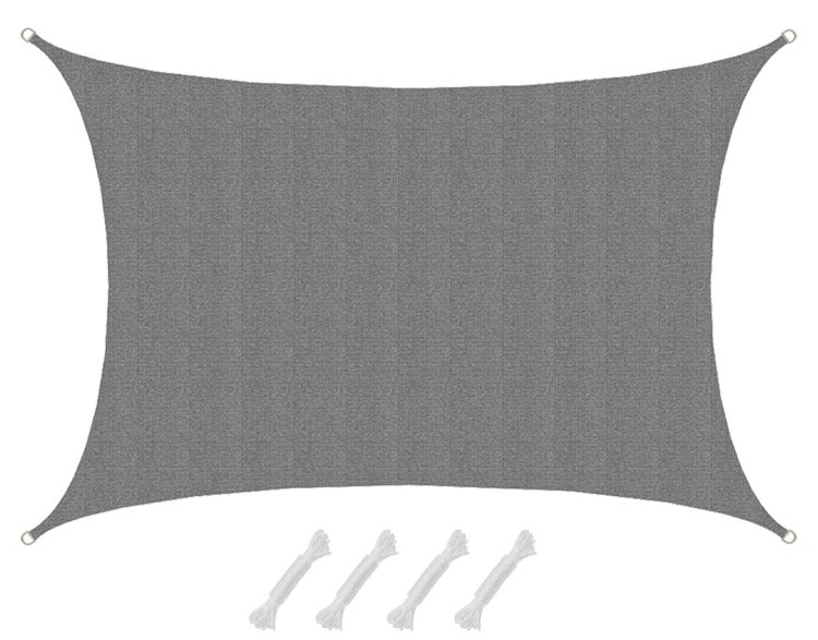 AMANKA 90% UV Schutz: Sonnensegel 3x5m Rechteckig - Wasserdurchlässig & Atmungsaktiv - Sonnenschutz Pool Rechteckig Sonnensegel Trampolin Whirlpool Sonnendach Sonnensegel Pergola Sonnenschutz Carport