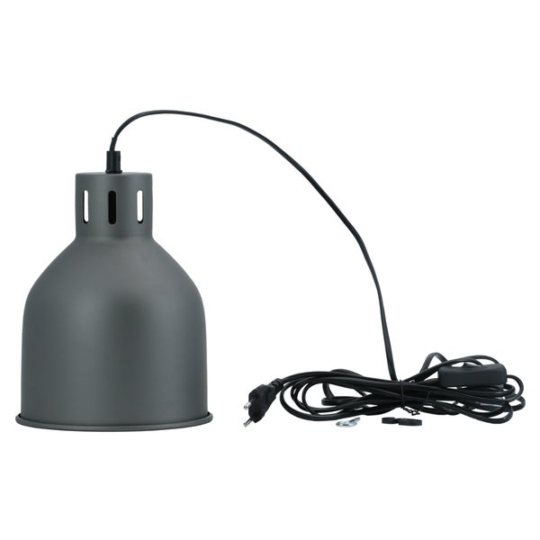 Venso EcoSolutions E27 SAGA Lampenschirm Grau, LED Pflanzenlampe E27 Pflanzenleuchte, LED Wachstumslampe, Anzuchtlampe Gemüse, Pflanzenlicht, Lampenschirm Anthrazit