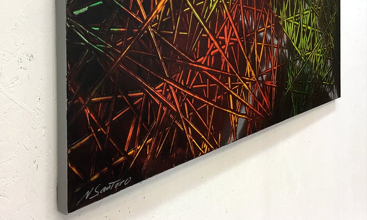 Das moderne Wandbild -Jungle Fever- 150x70x2 cm handgemaltes Unikat