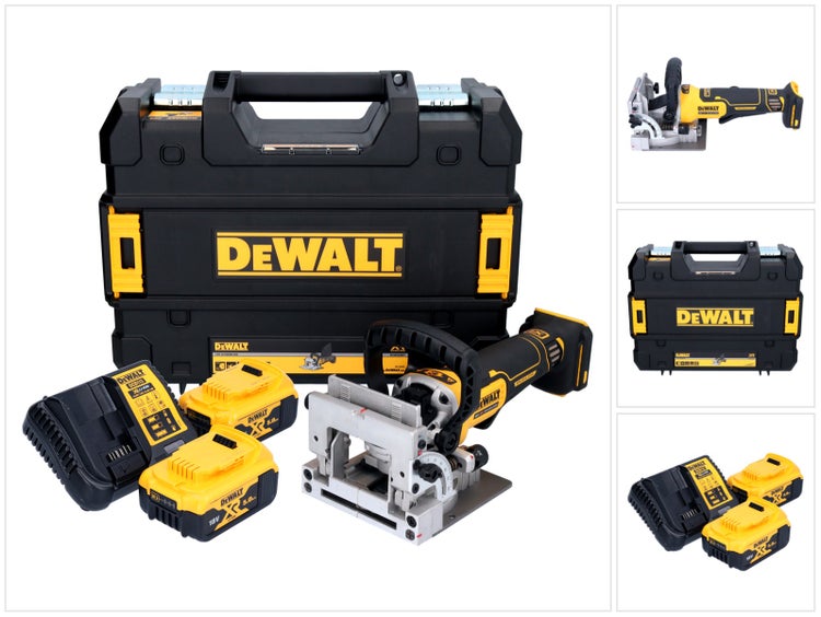 DeWalt Akku Flachdübelfräse mit zwei Akkus Ladegerät und Transportkoffer