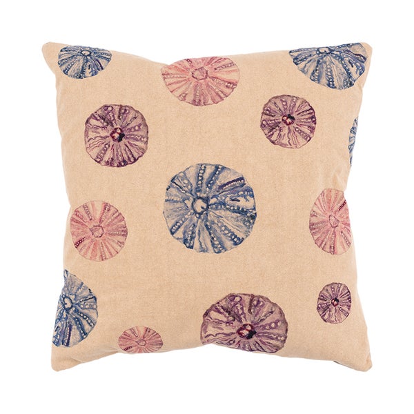 Dekoratives Kissen mit Seeigel in Beige - Batela