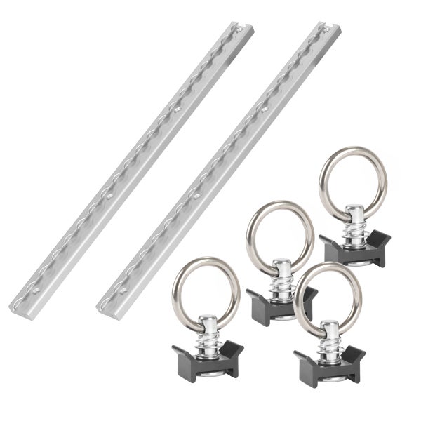 Zurrschienen 2er Set mit Zurrösen 50 cm Airlineschienen aus Aluminium
