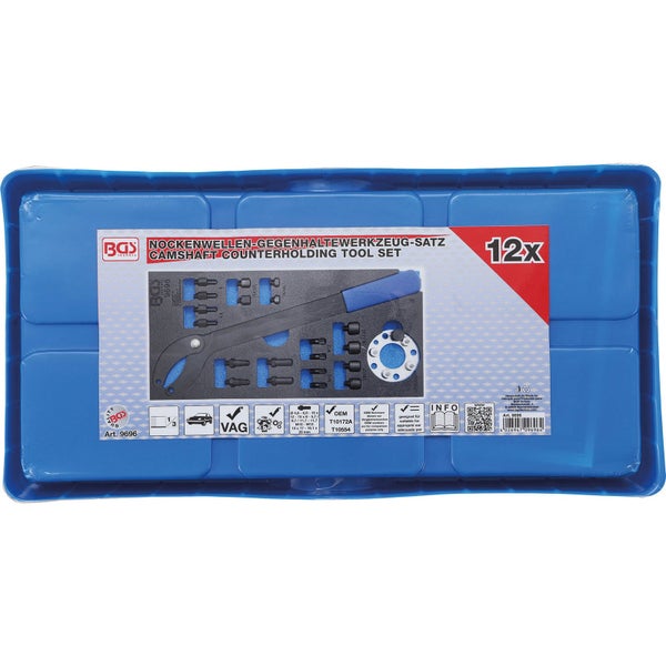 BGS technic Universal-Stirnlochschlüssel-Satz verstellbar mit auswechselbaren Zapfen in Schaumstoffeinlage.