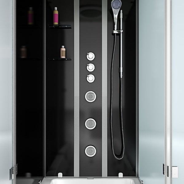 Whirlpool Dusche Kombination K05-L32-WP Duschtempel 180x90 cm