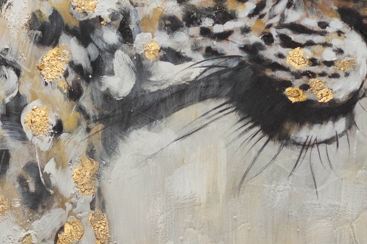 Handgemaltes Gemälde Acrylfarbe 63x123cm Grau