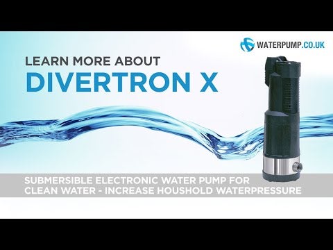 Elektronische Tauchdruckpumpe Divertron X für Klarwasser zur Erhöhung des Wasserdrucks im Haushalt.