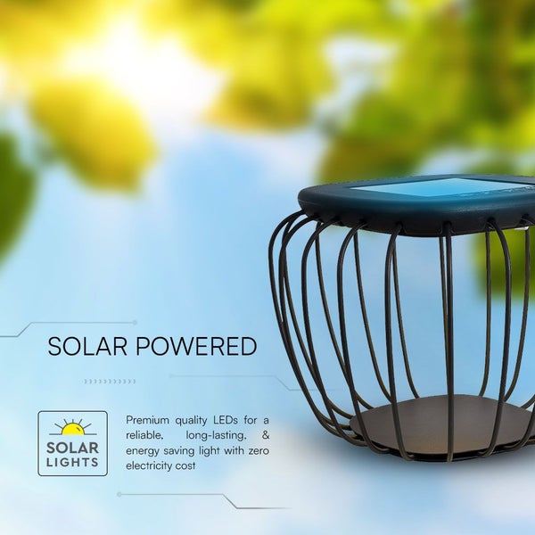 Solarlampe mit Metallgestell für den Außenbereich
