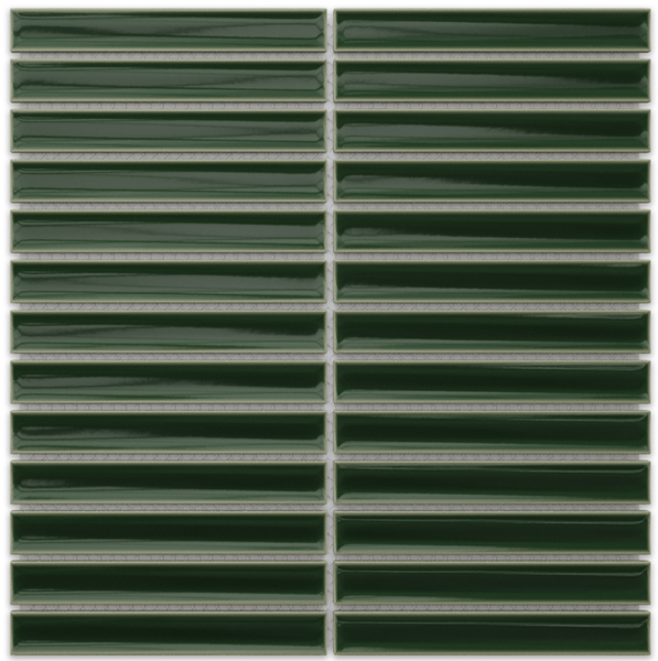 Keramikmosaik auf Netz für Bad oder Küche 29.5cm x 29cm - Emerald Piano