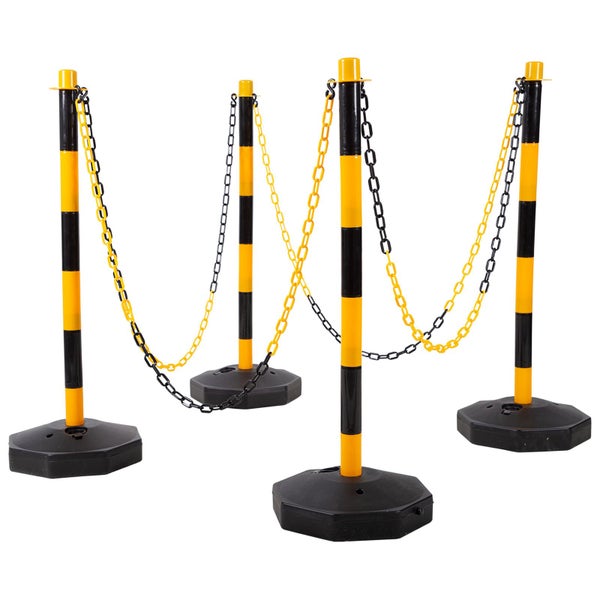 KS TOOLS Absperrpfosten-Satz mit Kette 13tlg. - 117.1550