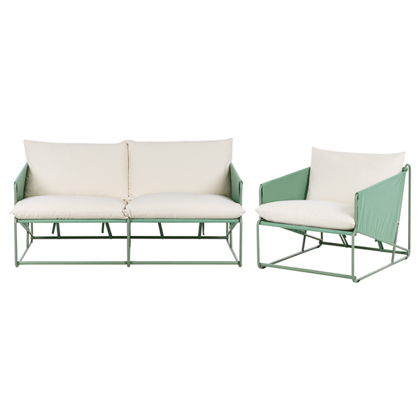 Gartenmöbelset mit Sofa und Sessel