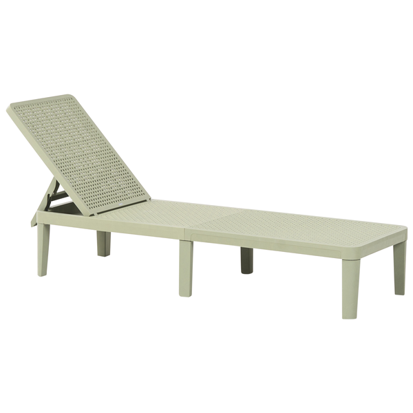 Gartenliege aus Kunststoff mit verstellbarer Rückenlehne