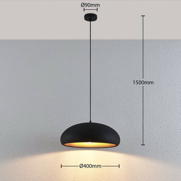 Lindby Deckenlampe Gerwina (Modern) in Schwarz aus Metall (1 flammig, E27) - Deckenleuchte Lampe Wohnzimmerleuchte
