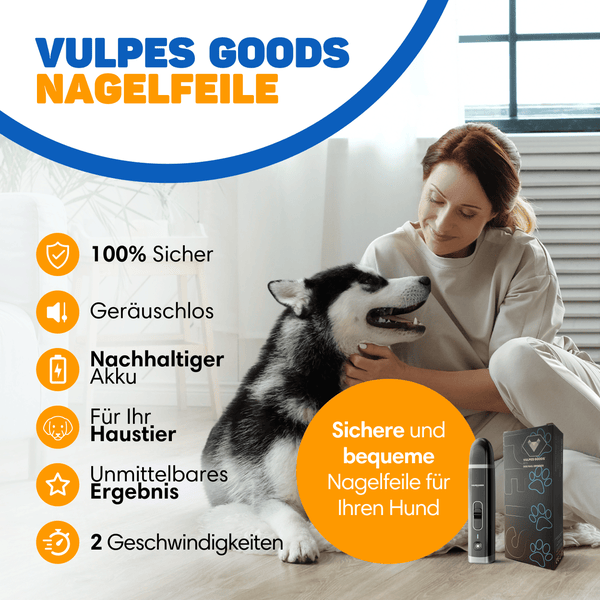 Vulpes Goods Hunde Katzen Krallenschleifer - Elektrische Nagelfeile Haustier - Nagelschleifer - Krallenschere