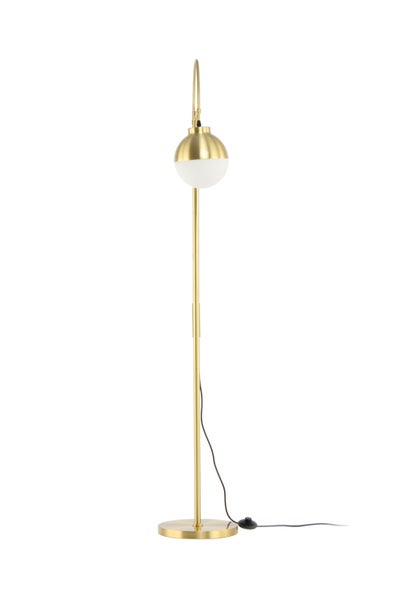 Klassische Stehlampe in Gold, Wohnzimmer Lampe Glas Kugel 160 cm | Wohnzimmer Esszimmer Leuchte