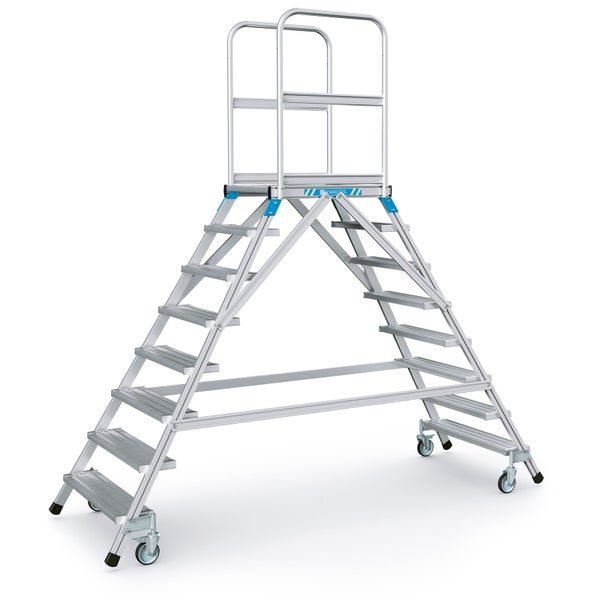 Rollgerüst aus Aluminium mit Plattform und Geländer