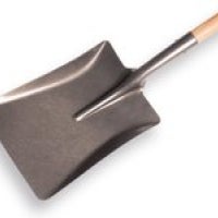 Spaten mit Holzgriff