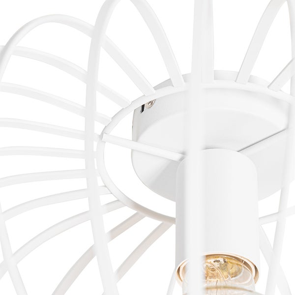 Deckenleuchte mit Lampenschirm aus Metallstreben