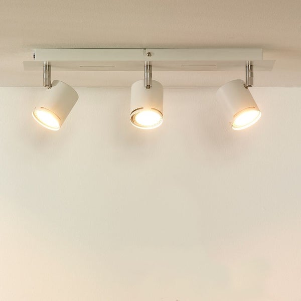 Dreiflammiger Leuchtenspot Rilou in weiß, inkl. LED, schwenkbar