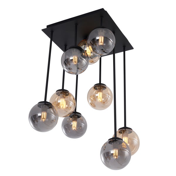 Deckenleuchte mit mehreren Glaskugeln als Lampenschirme