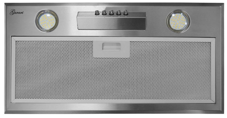 Gurari Unterbauhaube aus Edelstahl mit LED Beleuchtung und Metallfettfilter für die Küche