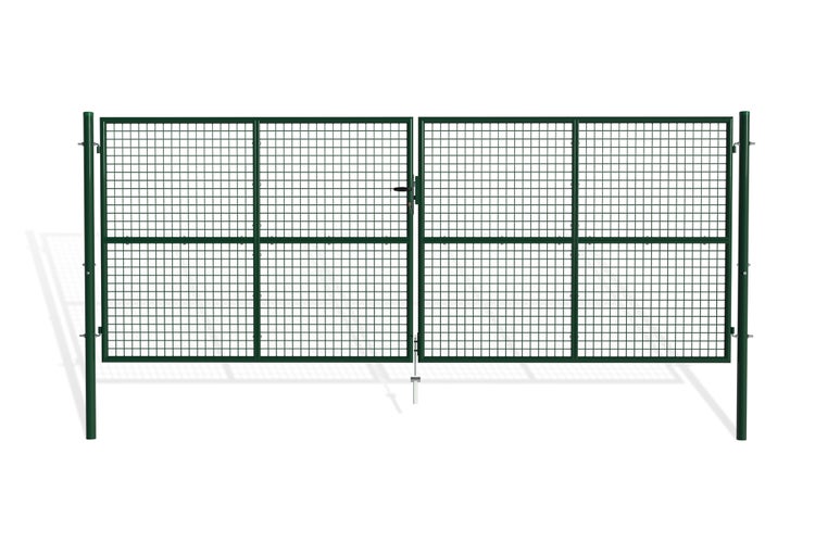 Doppelflügeltor mit Maschendrahtfüllung
