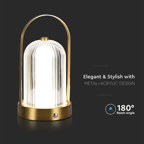 Dekorative Lampe mit Metall- und Acryldesign und 180 Grad Abstrahlwinkel