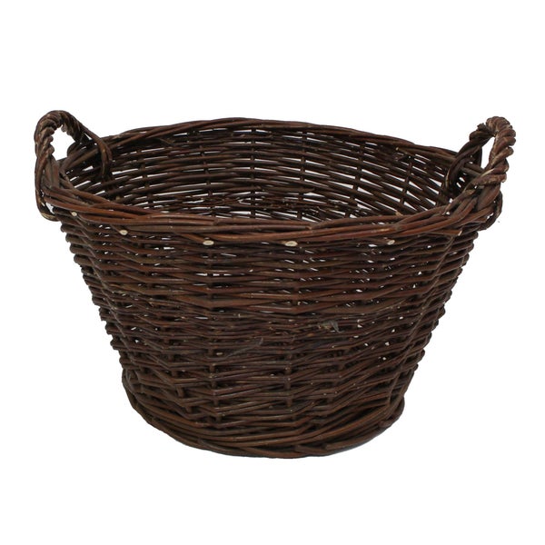 FRANK FLECHTWAREN | Füllkorb Natur, groß, WEIDE, Ø 50 x 28 cm