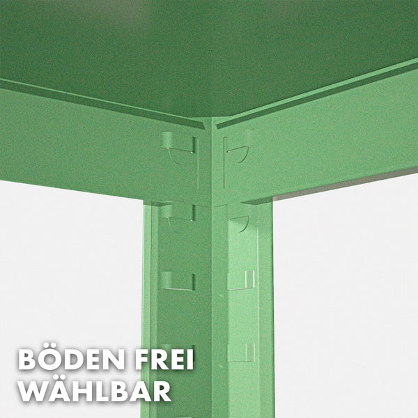 FLOORDIREKT Buntregal Kleur - Pastellfarben - Modernes Wohnregal - Weißgrün - 172 x 90 x 30 cm