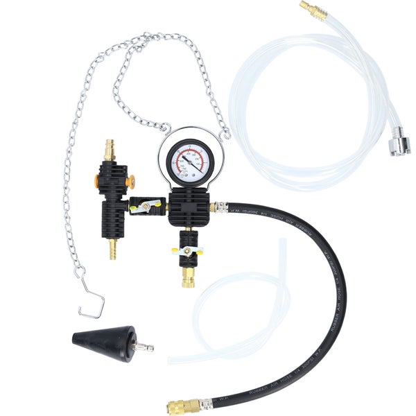 Abgastester-Set mit Manometer, Schläuchen und Adaptern zur Überprüfung von Abgassystemen