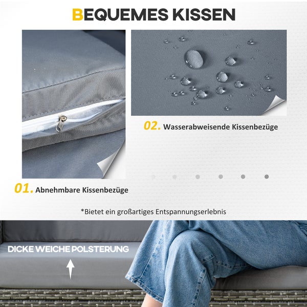 Bequemes Kissen mit abnehmbaren und wasserabweisenden Kissenbezügen für ein entspannendes Erlebnis