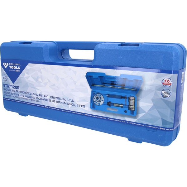 Brilliant Tools hydraulischer Ausdrücker-Satz für Antriebswellen, 8-teilig im blauen Koffer