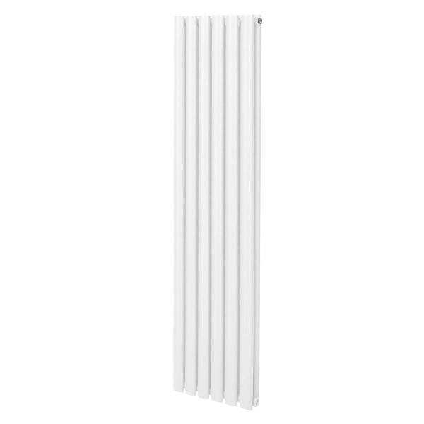 Oval Röhrenheizkörper - 1600mm x 360mm - Weiß