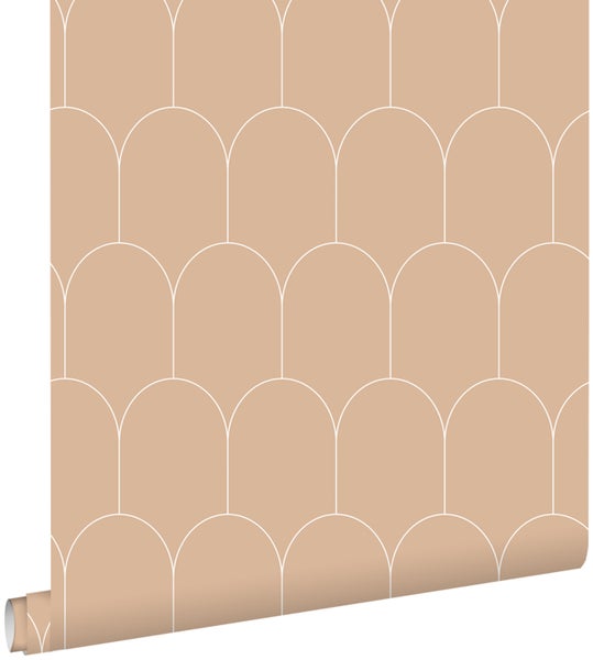 ESTAhome Tapete Art Decó Muster Terrakotta - 0,53 x 10,05 m - 139203