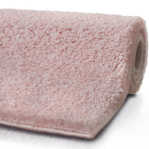 FLOORDIREKT Badematte Sky Soft - Reckteckig - Rutschhemmende Rückseite - Rosa - 70 x 120 cm