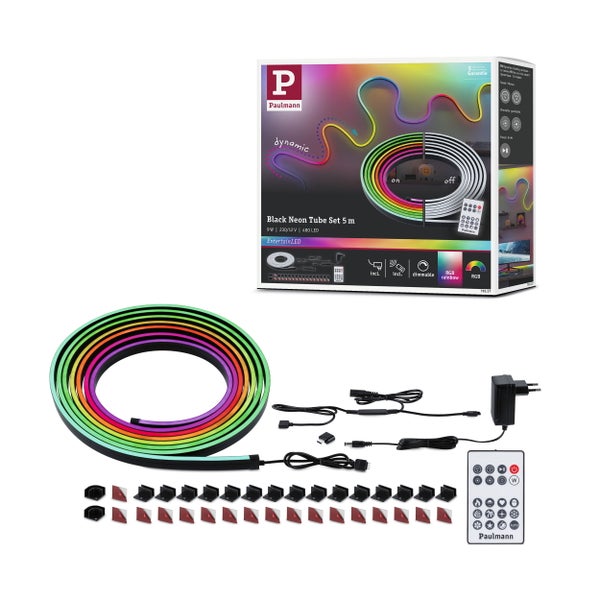 EntertainLED LED Schlauch Black Neon 5m 12W 96 LEDs/m RGB+ 24VA