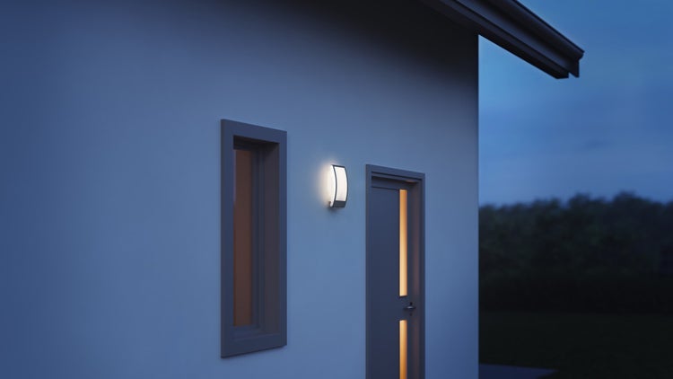 Dämmerungsschalter mit Eco-Modus, IP44, Schlagfestigkeit IK07, 2 bis 50 Lux, Maximal 60 Watt