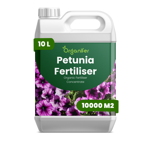 Organifer Petunien-Dünger, organisches Düngerkonzentrat, 10 Liter für circa 10000 Quadratmeter.
