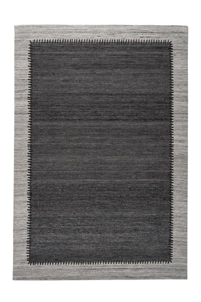 Flachflor Teppich Apolla Anthrazit / Grau Patchwork-Design 80 x 150 cm