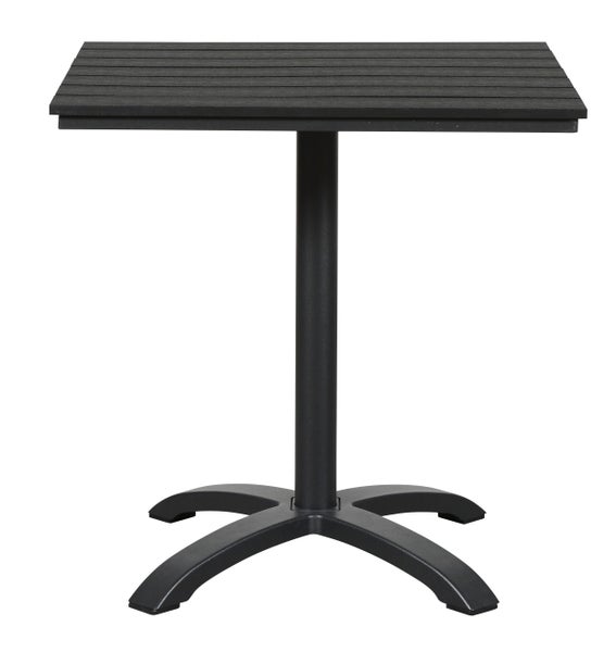 Allie Bistro und Balkonmöbel Cafetisch, Ø70 cm schwarz/schwarz. 70 X 70 X 72 cm