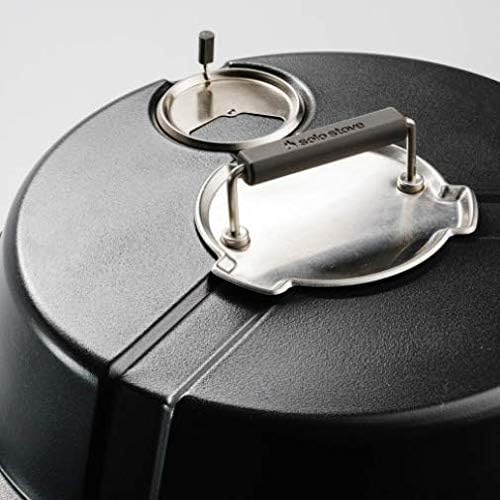 Solo Stove Pi Gusseisendeckel mit Griff und verstellbarem Belüftungsregler.