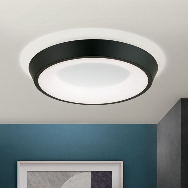 LED Deckenleuchte Look Ø 55cm Schwarz 3000K 3500lm