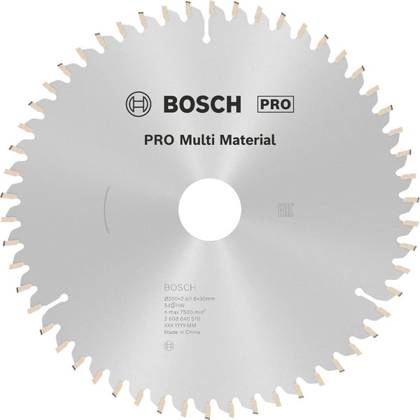 Bosch Kreissägeblatt Pro Multi Material, 200 Millimeter Durchmesser